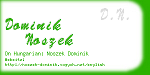 dominik noszek business card